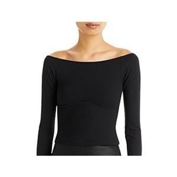 LNA Clothing Womens Stretch Off-the-Shoulder Pullover Top - Picture 1 of 3